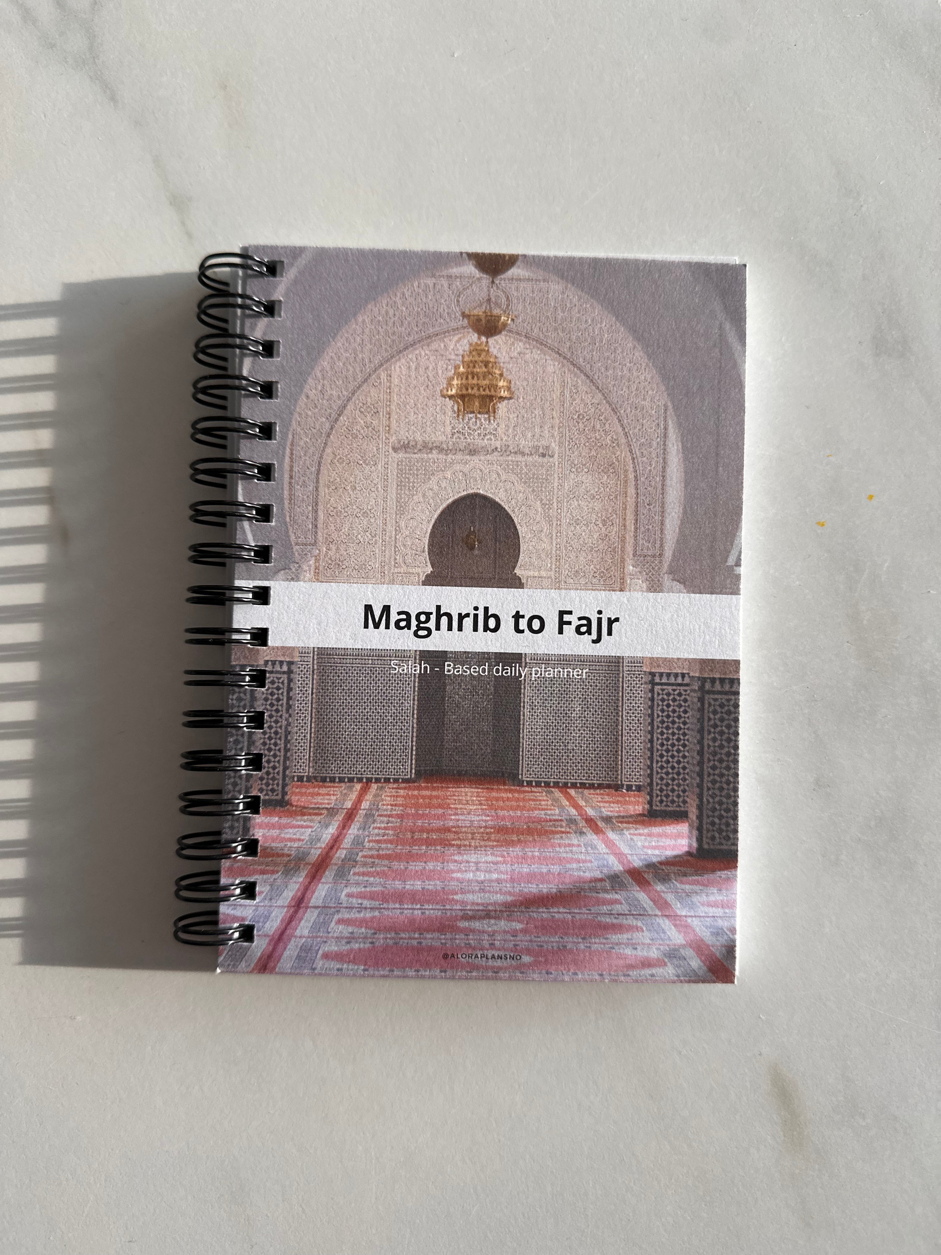 Maghrib to Asr - salah based daily planner A6